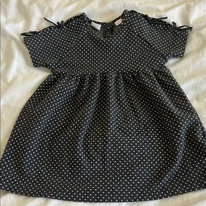 Zara Kids Black and White Polka Dot Dress